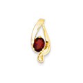 14k 8x6mm Oval Garnet slide