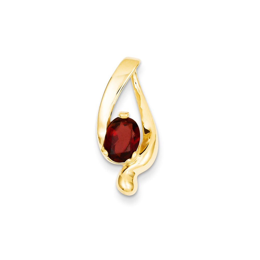 14k 8x6mm Oval Garnet slide