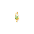14k 8x6mm Oval Peridot Checker slide