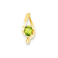 14k 8x6mm Oval Peridot Slide