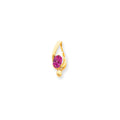 14k 8x6mm Oval Pink Tourmaline slide