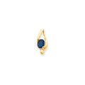 14k 8x6mm Oval Sapphire slide