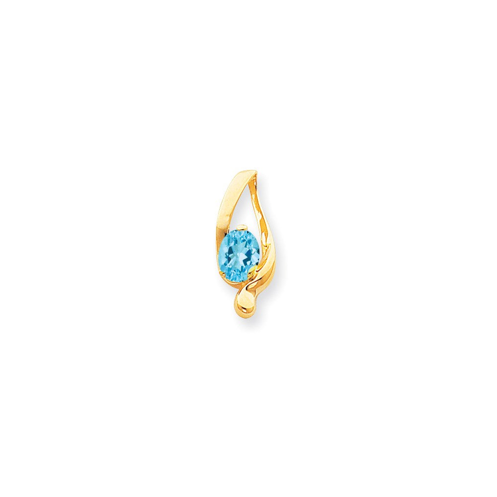 14k 8x6mm Oval Tanzanite slide