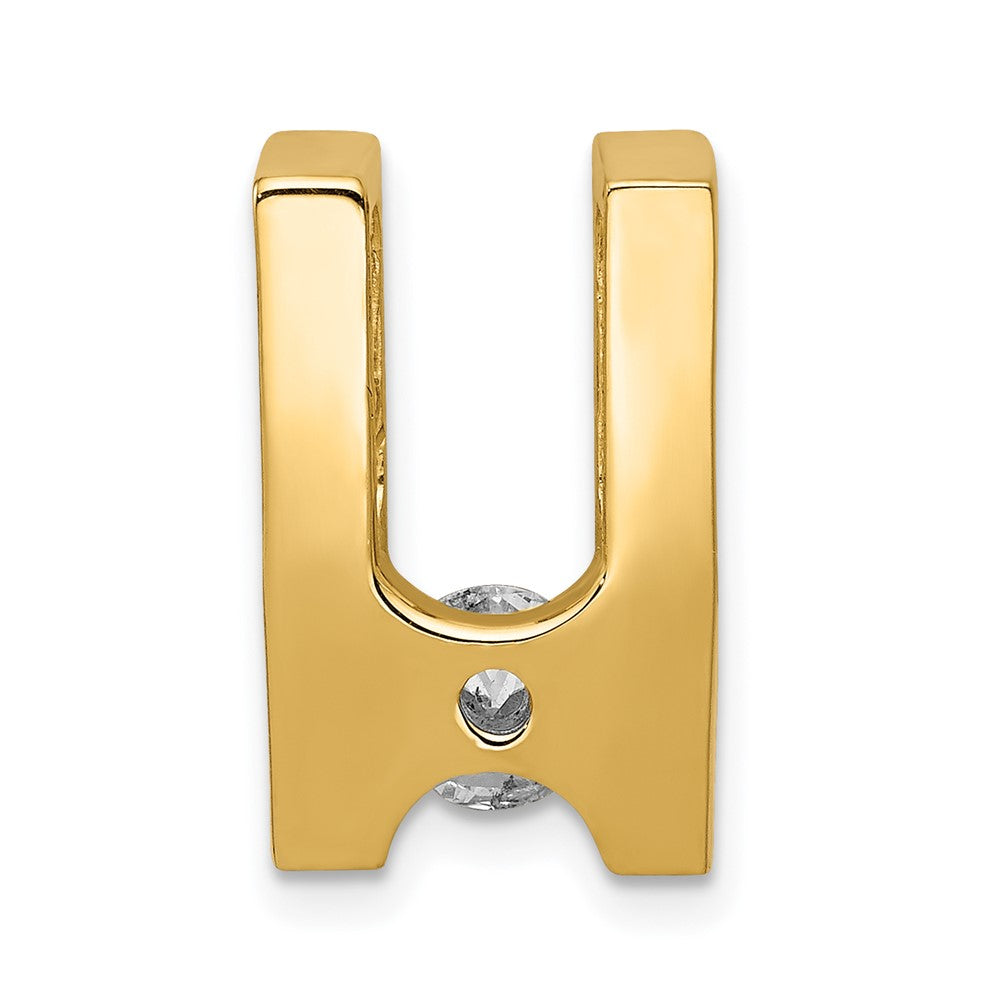 14k Complete A 5.25mm Diamond Slide Fits up to 6mm Regular/Fancy/Reversible Omega