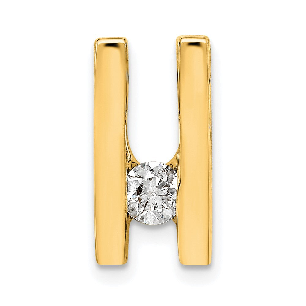 14k Complete AA 4.1mm Diamond Slide Fits up to 4mm Regular/6mm Fancy or Reversible Omega