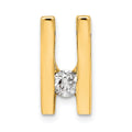 14k Complete AAA 4.1mm Diamond Slide Fits up to 4mm Regular/6mm Fancy or Reversible Omega