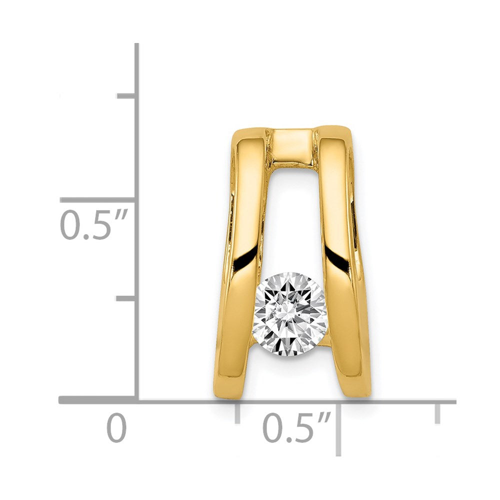 14k Complete VS 5.25mm Diamond Slide Fits up to 6mm Regular/8mm Fancy or Reversible Omega