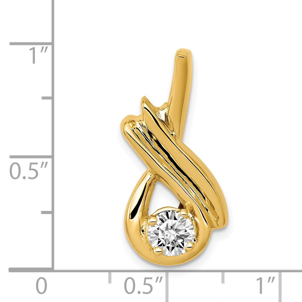 14k Complete 1/2 carat A Diamond Slide Fits up to 8mm Regular/Fancy/Reversible Omega