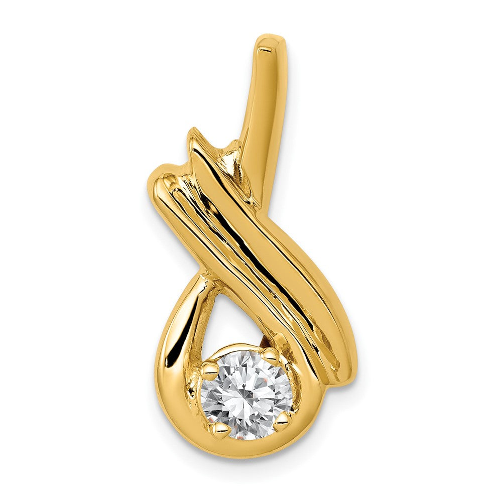 14k Complete 1/2 carat AAA Diamond Slide Fits up to 8mm Regular/Fancy/Reversible Omega