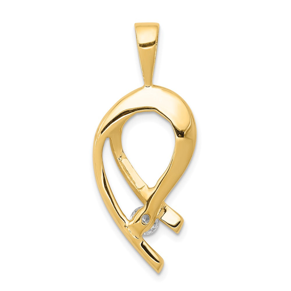 14k Complete 1/4 carat AAA Diamond Slide Fits up to 2mm Regular/6mm Fancy or Reversible Omega