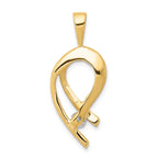 14k Complete 1/4 carat AA Diamond Slide Fits up to 2mm Regular/6mm Fancy or Reversible Omega