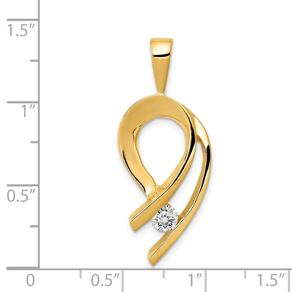 14k Complete 1/4 carat VS Diamond Slide Fits up to 2mm Regular/6mm Fancy or Reversible Omega