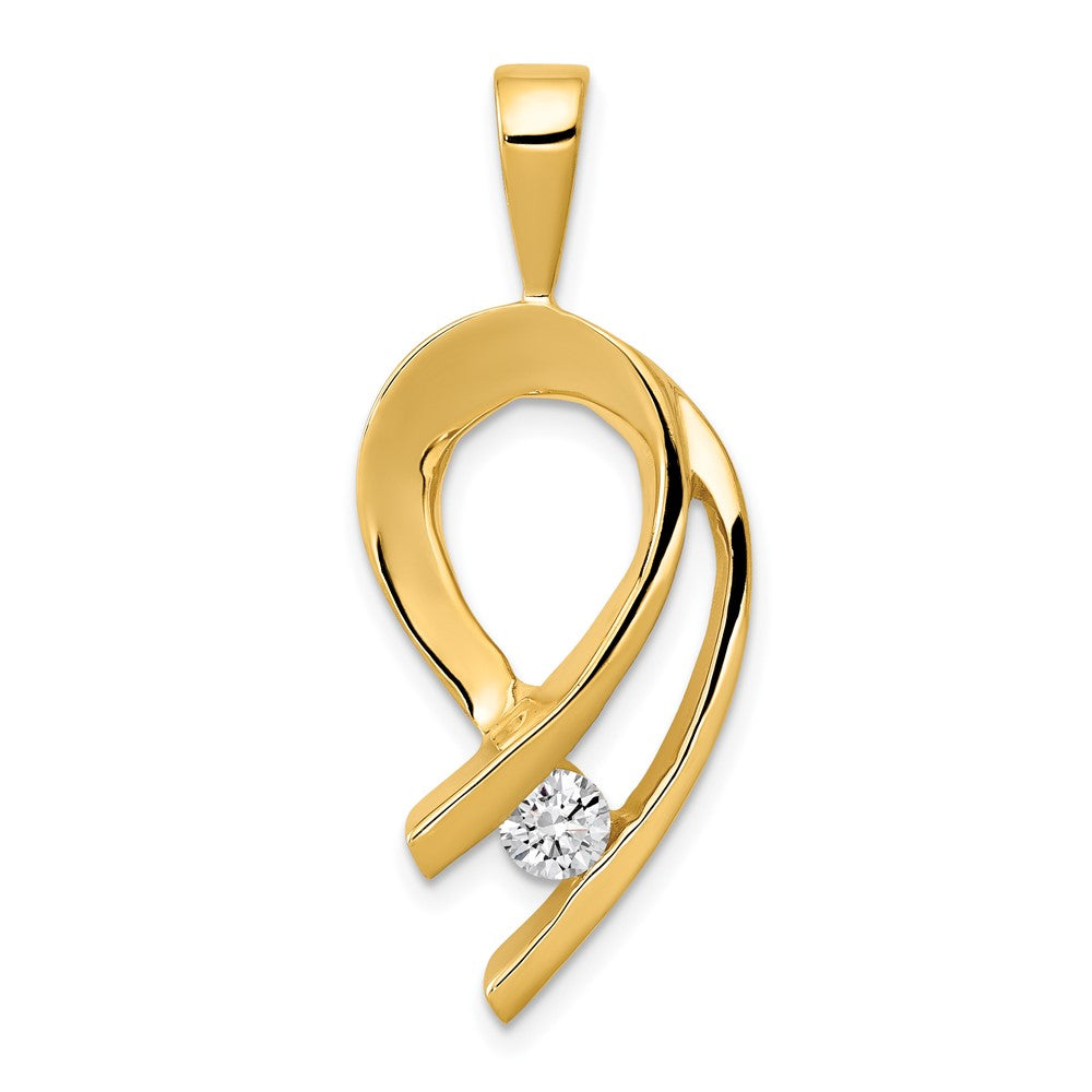 14k Complete 1/4 carat VS Diamond Slide Fits up to 2mm Regular/6mm Fancy or Reversible Omega