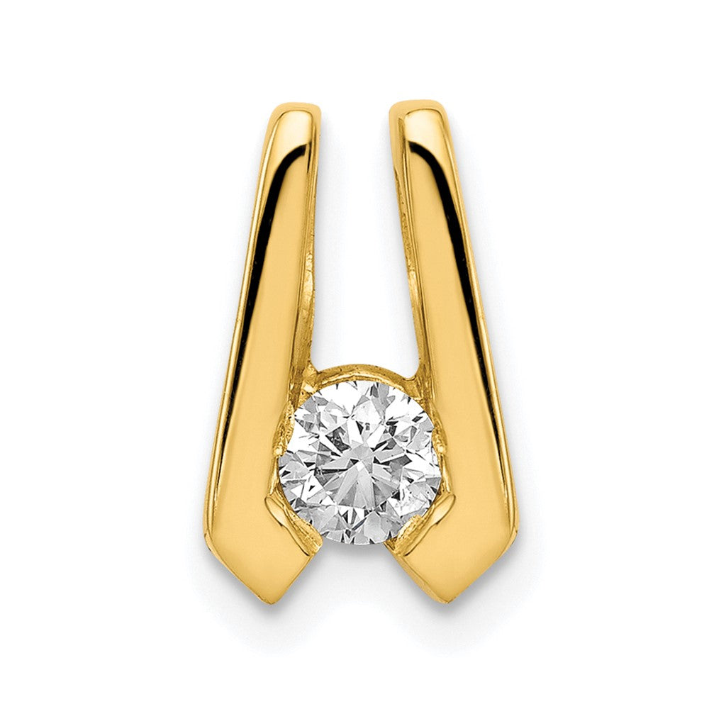 14k Complete VS 4.0mm Diamond Slide Fits up to 2mm Regular/3mm Fancy or Reversible Omega