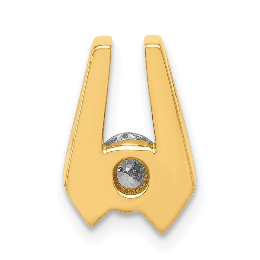 14k Complete AA 4.5mm Diamond Slide Fits up to 2mm Regular/3mm Fancy or Reversible Omega