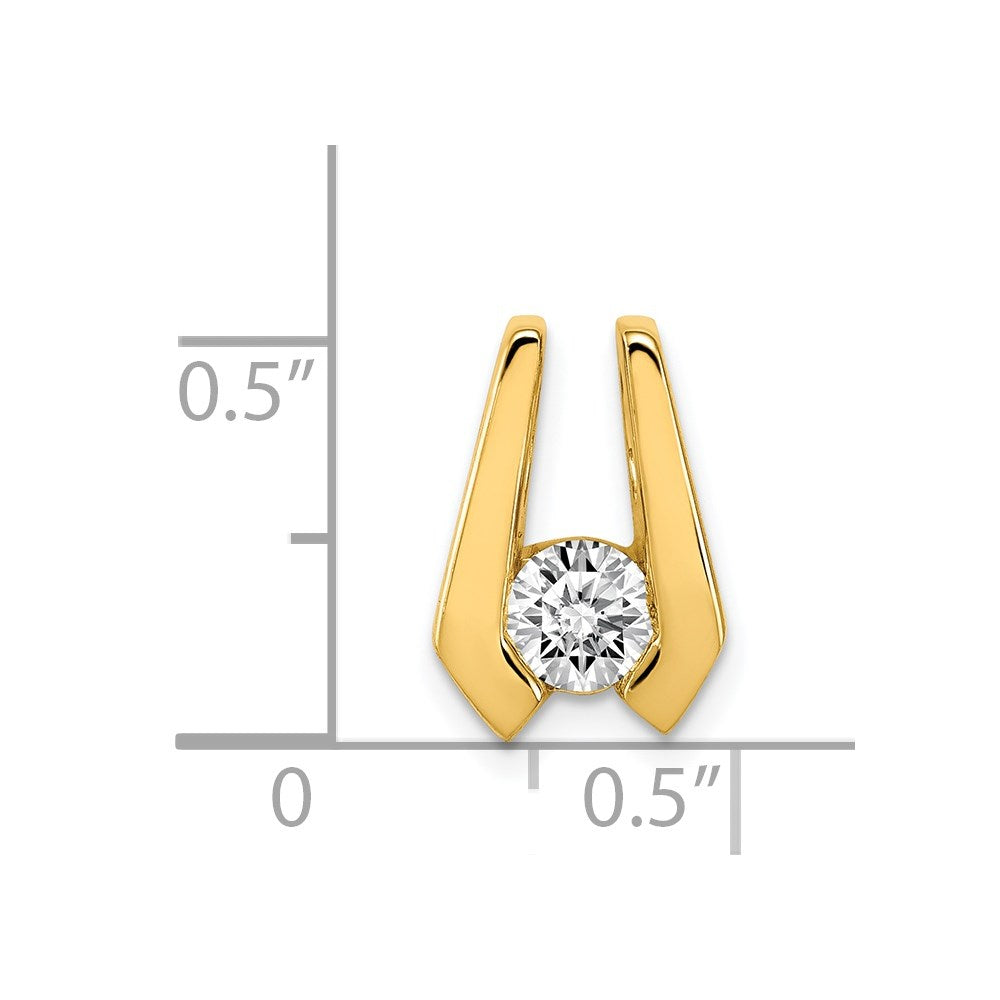 14k Complete A 4.5mm Diamond Slide Fits up to 2mm Regular/3mm Fancy or Reversible Omega