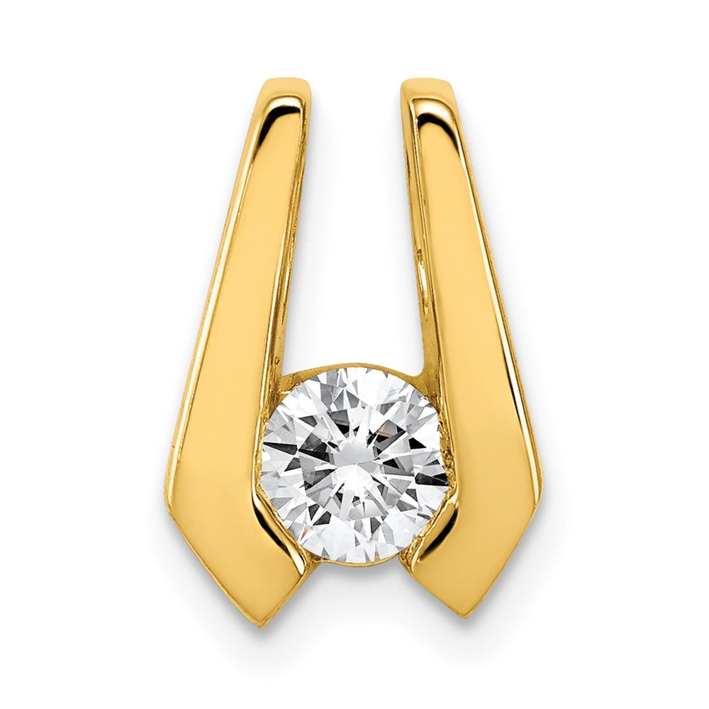 14k Complete AA 4.5mm Diamond Slide Fits up to 2mm Regular/3mm Fancy or Reversible Omega