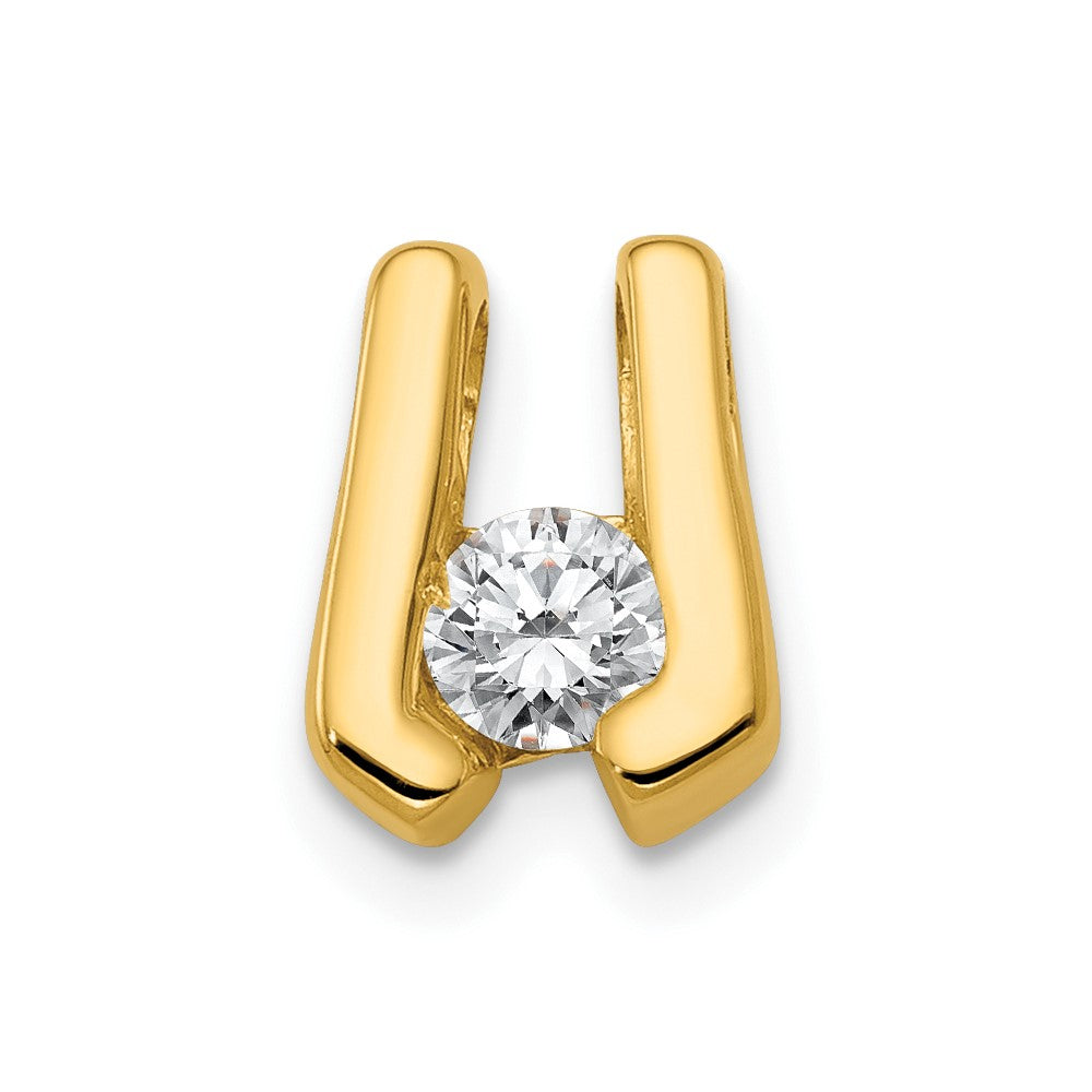 14k Complete A 3.75mm Diamond Slide Fits up to 2mm Regular/3mm Fancy or Reversible Omega