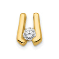 14k Complete AAA 3.75mm Diamond Slide Fits up to 2mm Regular/3mm Fancy or Reversible Omega