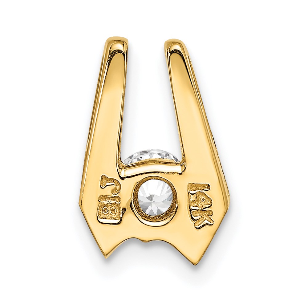 14k Complete A 4.5mm Diamond Slide Fits up to 2mm Regular/3mm Fancy or Reversible Omega