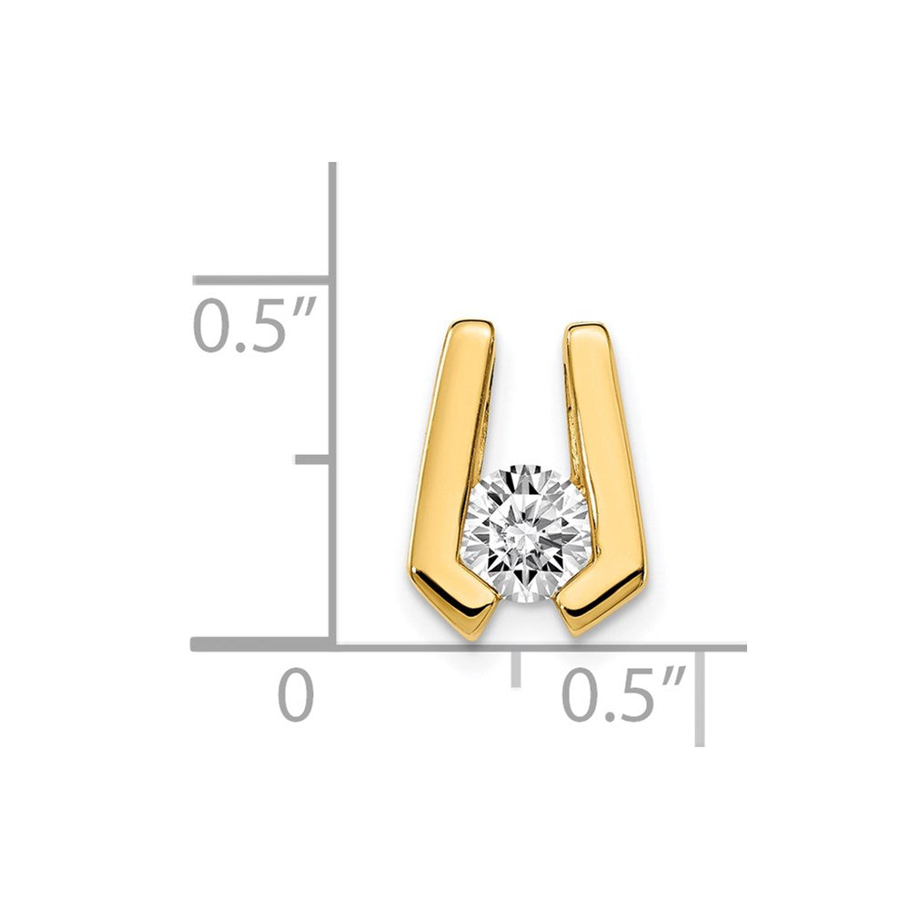 14k Complete A 4.5mm Diamond Slide Fits up to 2mm Regular/3mm Fancy or Reversible Omega
