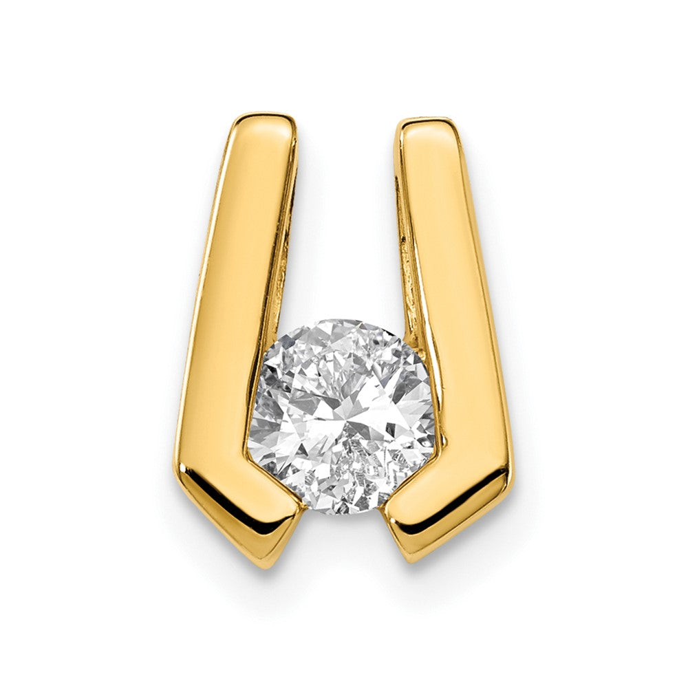 14k Complete AAA 4.5mm Diamond Slide Fits up to 2mm Regular/3mm Fancy or Reversible Omega