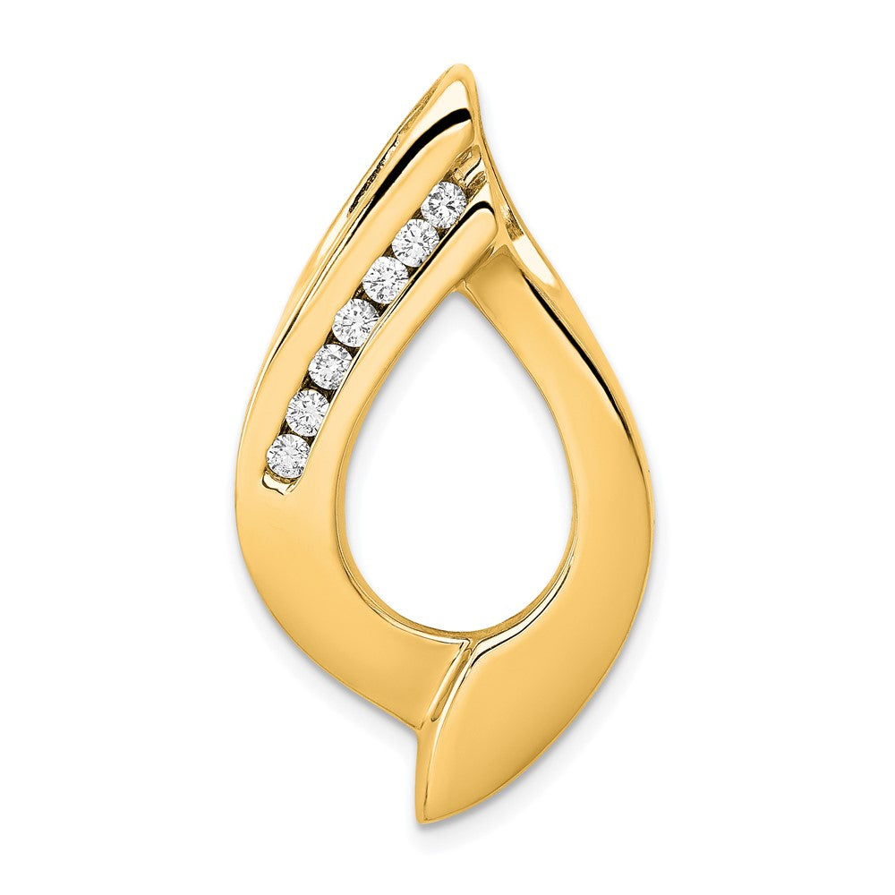 14k Complete 1/5 carat VS Diamond Slide Fits up to 6mm Regular/8mm Fancy or Reversible Omega