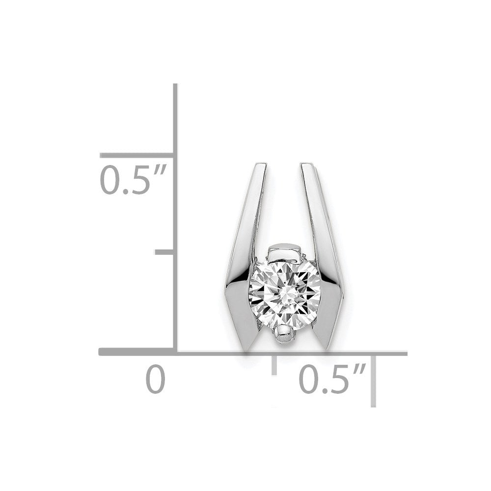 14k White Gold Complete A 5.25mm Diamond Slide Fits up to 3mm Fancy or Reversible Omega Only