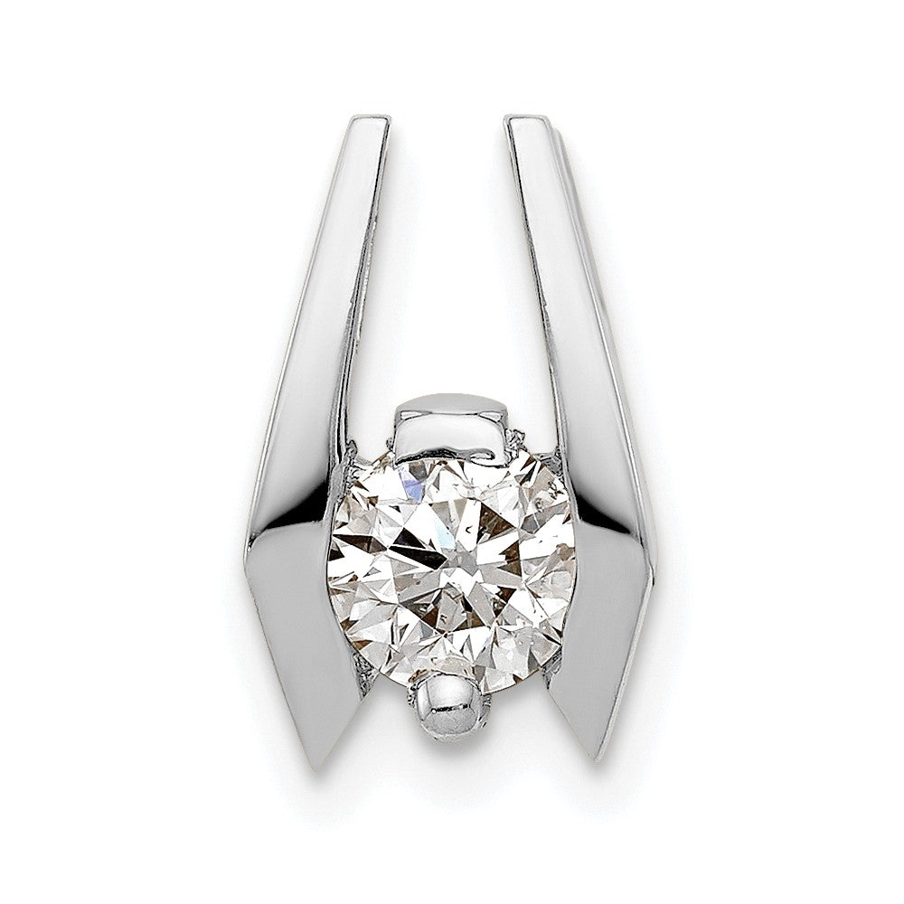 14k White Gold Complete VS 5.25mm Diamond Slide Fits up to 3mm Fancy or Reversible Omega Only