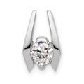 14k White Gold Complete A 5.25mm Diamond Slide Fits up to 3mm Fancy or Reversible Omega Only