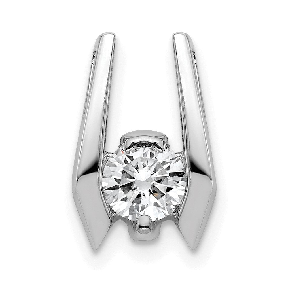 14k White Gold Complete AA 4.75mm Diamond Slide Fits up to 3mm Fancy or Reversible Omega Only