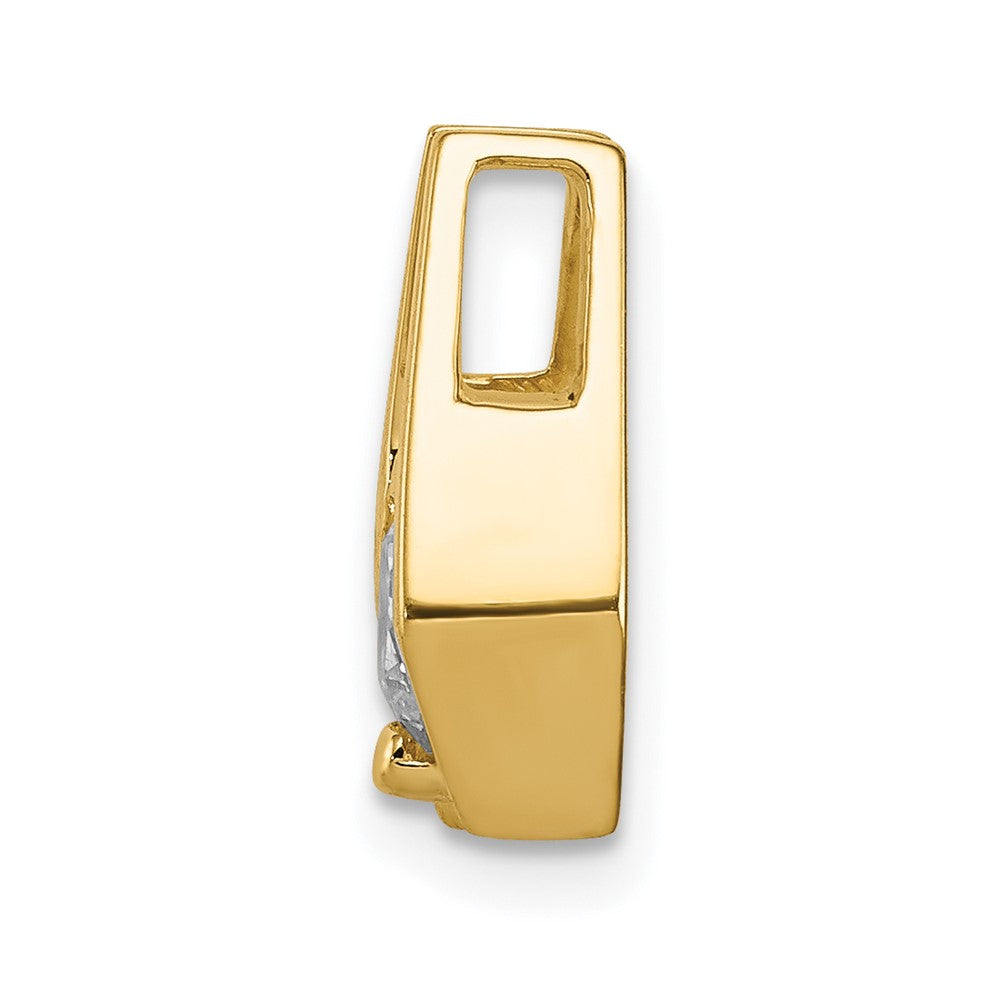 14k Complete A 5.25mm Diamond Slide Fits up to 3mm Fancy or Reversible Omega Only