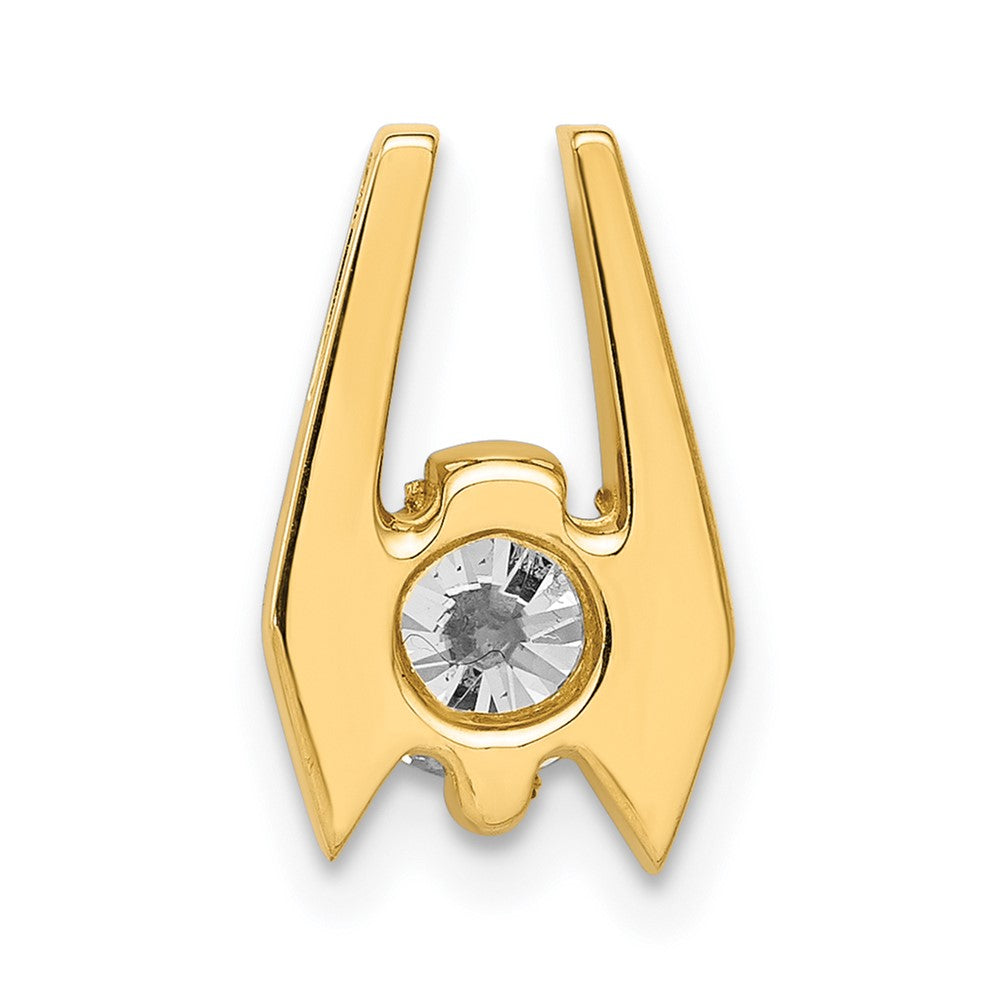 14k Complete VS 5.25mm Diamond Slide Fits up to 3mm Fancy or Reversible Omega Only