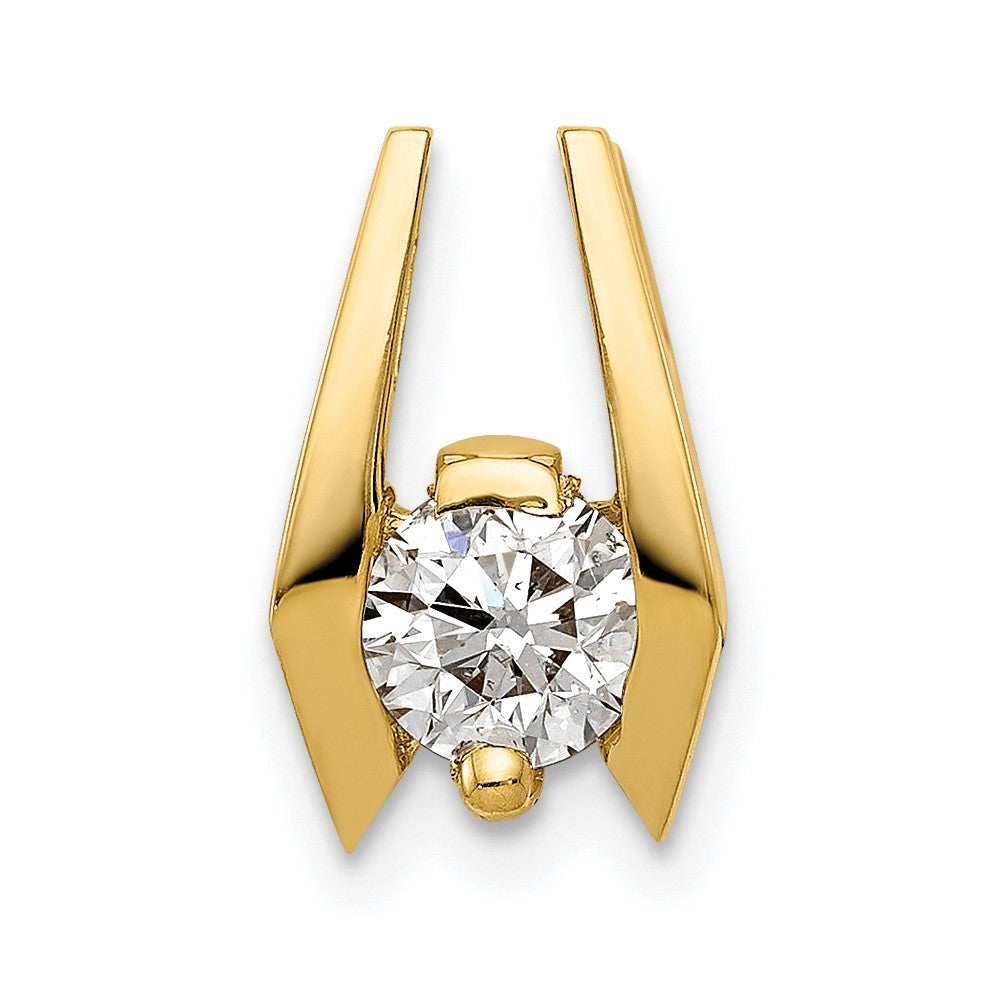14k Complete A 5.25mm Diamond Slide Fits up to 3mm Fancy or Reversible Omega Only