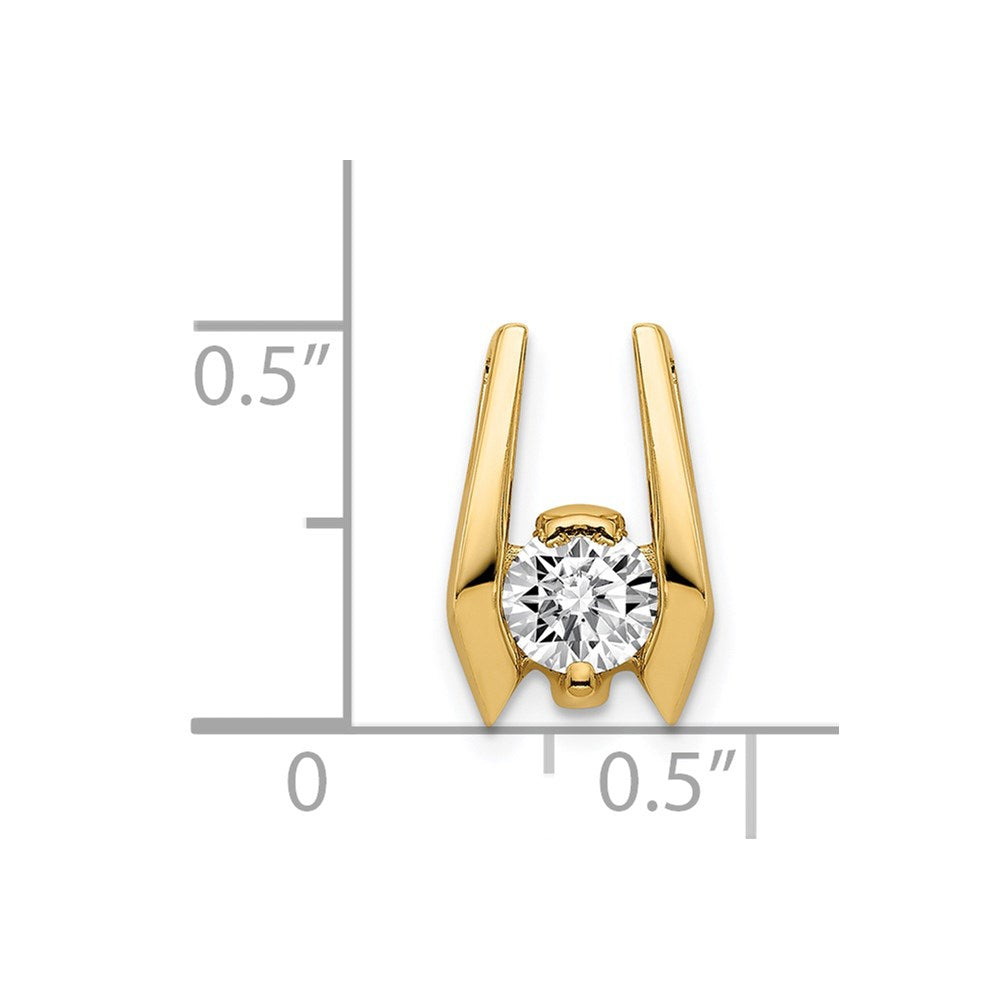 14k Complete A 4.75mm Diamond Slide Fits up to 3mm Fancy or Reversible Omega Only