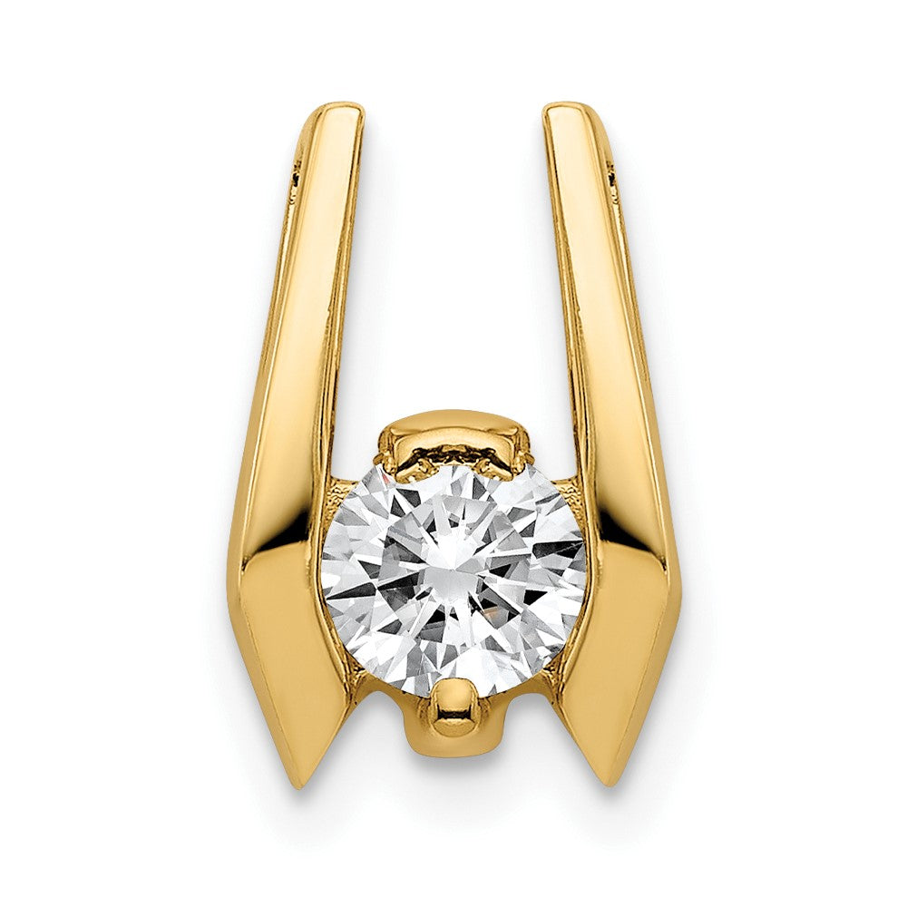 14k Complete AA 4.75mm Diamond Slide Fits up to 3mm Fancy or Reversible Omega Only