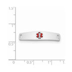 Sterling Silver Rhodium-plated Medical ID Plate