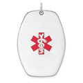 Sterling Silver Rhodium-plated Medical Jewelry Pendant