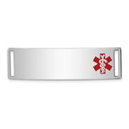 Sterling Silver Rhodium-plated Medical ID Plate