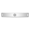 Sterling Silver Rhodium-plated Non-enameled Medical ID Plate