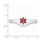 Sterling Silver Rhodium-plated Medical ID Plate