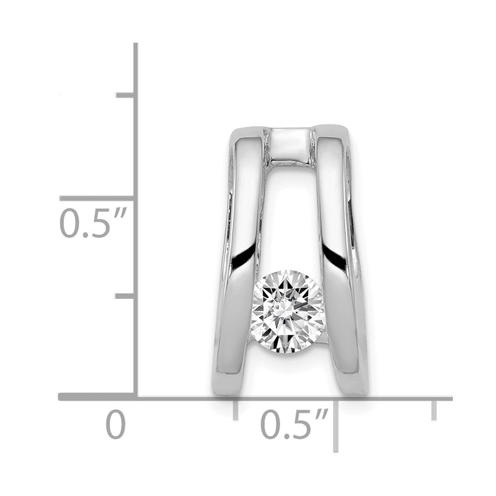 14k White Gold Complete AA 5.25mm Diamond Slide Fits up to 6mm Regular/8mm Fancy or Reversible Omega