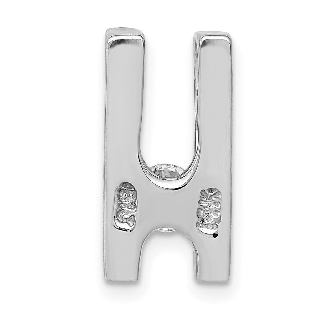 14k White Gold Complete AA 4.1mm Diamond Slide Fits up to 4mm Regular/6mm Fancy or Reversible Omega