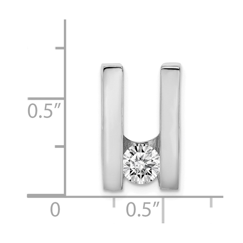14k White Gold Complete AA 5.25mm Diamond Slide Fits up to 6mm Regular/Fancy/Reversible Omega