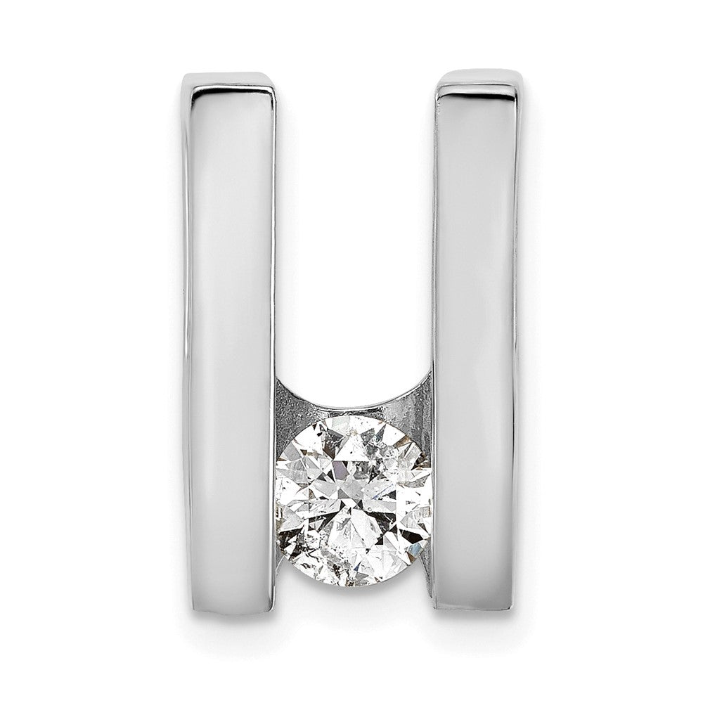 14k White Gold Complete A 5.25mm Diamond Slide Fits up to 6mm Regular/Fancy/Reversible Omega