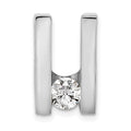 14k White Gold Complete VS 5.25mm Diamond Slide Fits up to 6mm Regular/Fancy/Reversible Omega