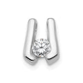 14k White Gold Complete AA 3.75mm Diamond Slide Fits up to 2mm Regular/3mm Fancy or Reversible Omega