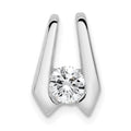 14k White Gold Complete AA 4.5mm Diamond Slide Fits up to 2mm Regular/3mm Fancy or Reversible Omega