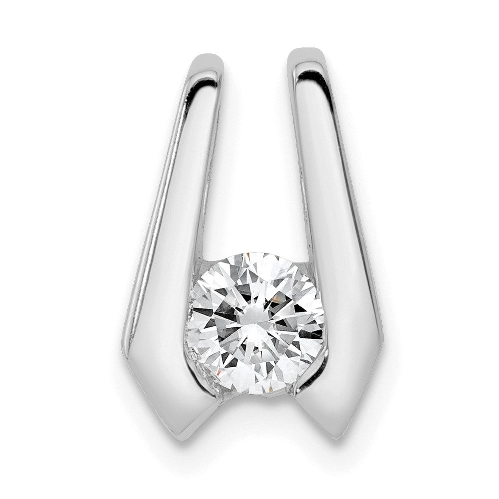 14k White Gold Complete A 4.5mm Diamond Slide Fits up to 2mm Regular/3mm Fancy or Reversible Omega