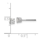 14k White Gold 1/3 carat Single Stud AA Diamond Earring